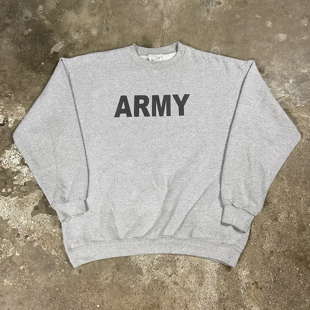Vintage 90s Army Sweatshirt Size XL Crewneck Pullover US Military Spell Out Logo